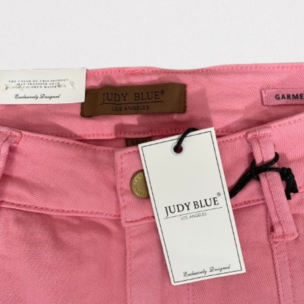 Judy Blue NEW Garment Dyed Cargo Jeans Size 14W Pink - Picture 4 of 10